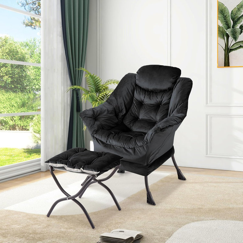 Upholstered Accent Chair, Black