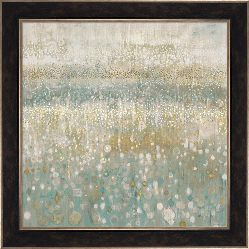 «Rain Rain II Neutral» par Danhui Nai, art mural encadré, L 23,5 po x H 23,5 po