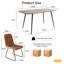 5-Piece Dining Table and Chairs ,Dining Room Set with 4 Modern Chairs-64484353-64484356