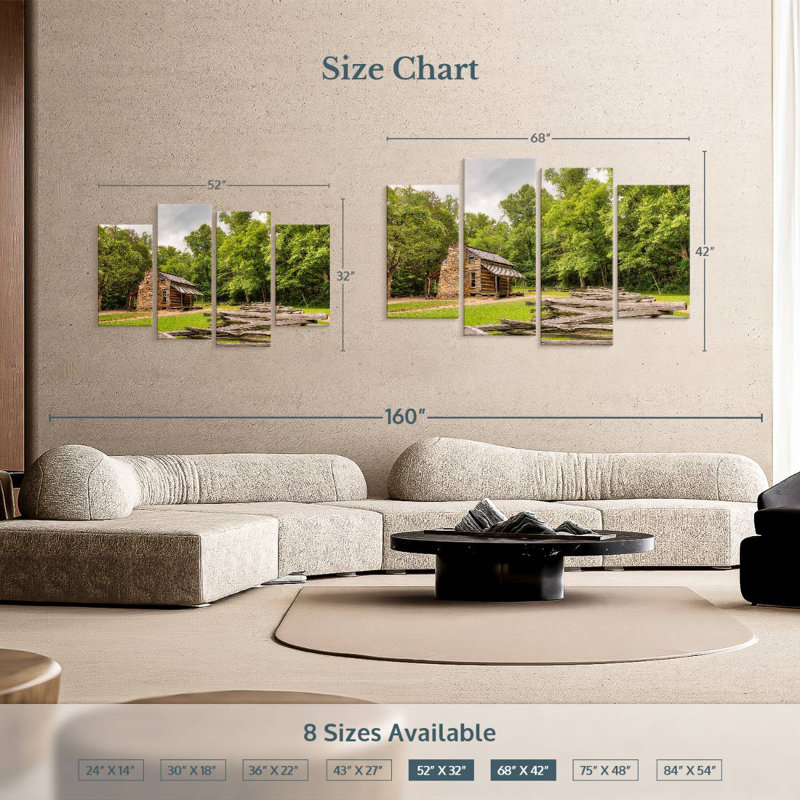 Alvord John Oliver Cabin, 42" H x 68" W