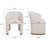 25" Wide Modern Dining Chair Upholstered Barrel Armchair With Solid Wood Legs And Backrest, For Dining Room/Living Room-458643726