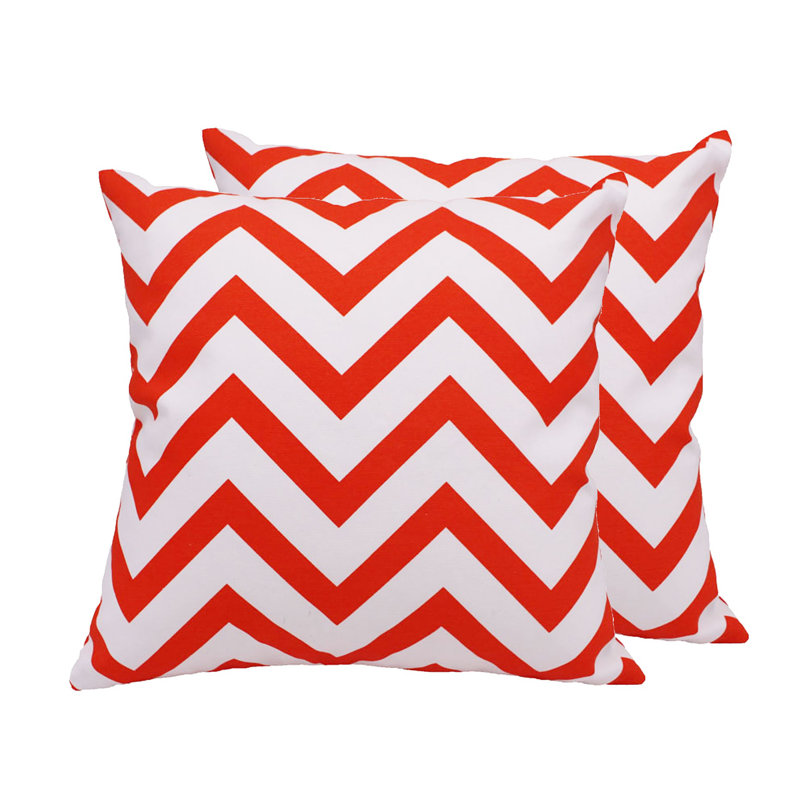 Housse de coussin en coton Los Angeles, Rouge