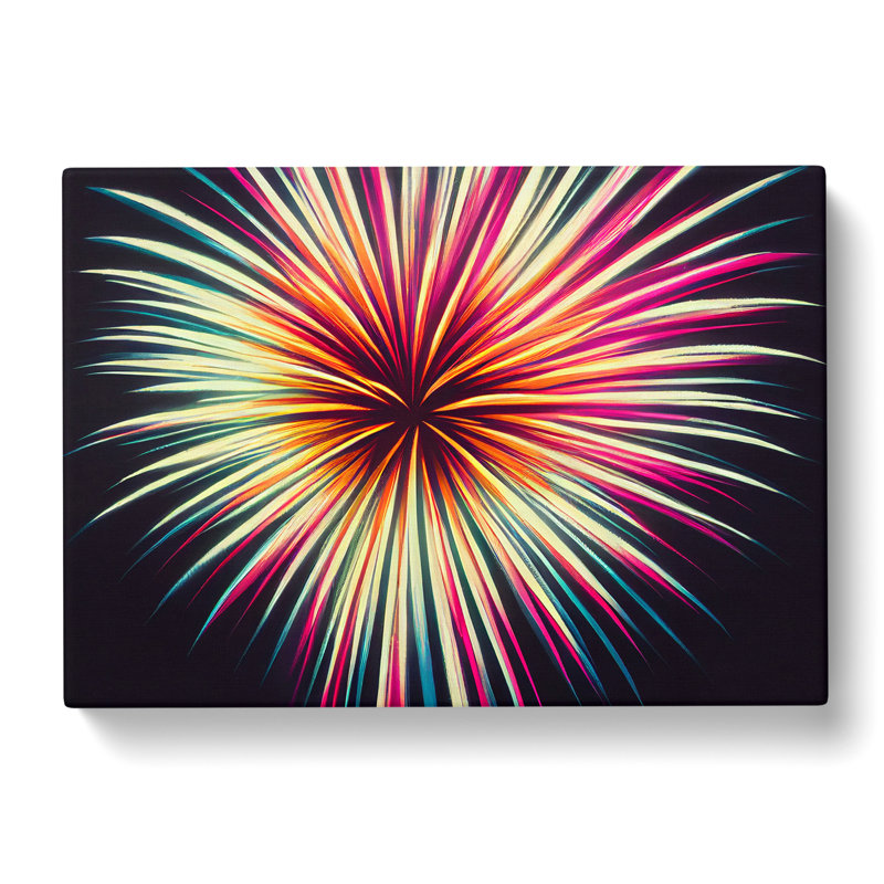 Dramatic Fireworks - Wrapped Canvas, 50cm H x 76cm W x 3cm D