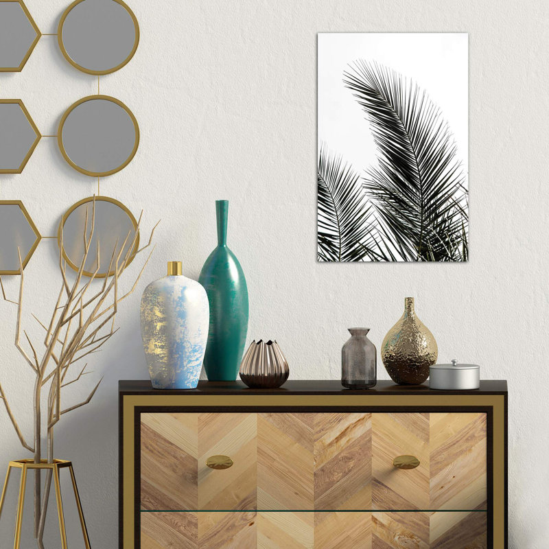 Palm Leaves I by Mareike Böhmer - Wrapped Canvas Print, 101.6 cm H x 66.04 cm W x 3.175 cm D