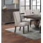 Chaises d'appoint traditionnelles 2Pc rembourrées à oreilles avec finition chêne