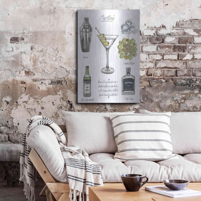 «Classic CocktailMartini» par Naomi McCavitt, art mural en métal