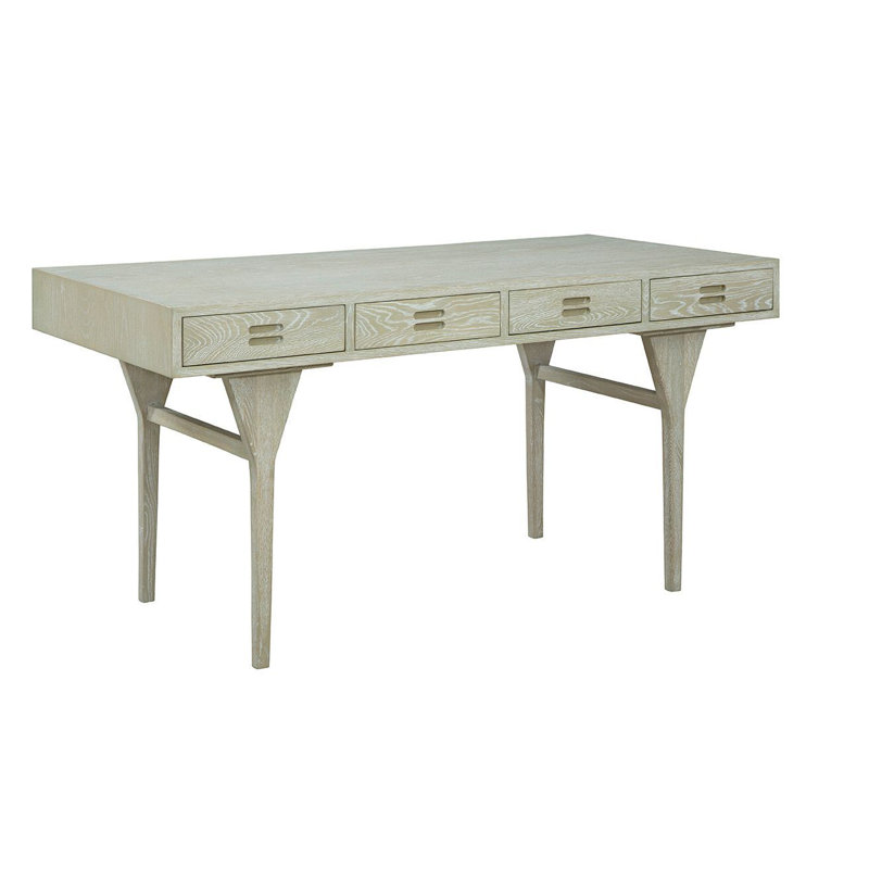 Rahab 57" Wide Oak Desk, Off White