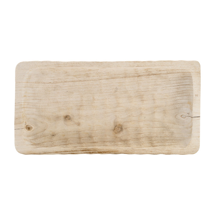 Paulownia wood rectangular serving tray