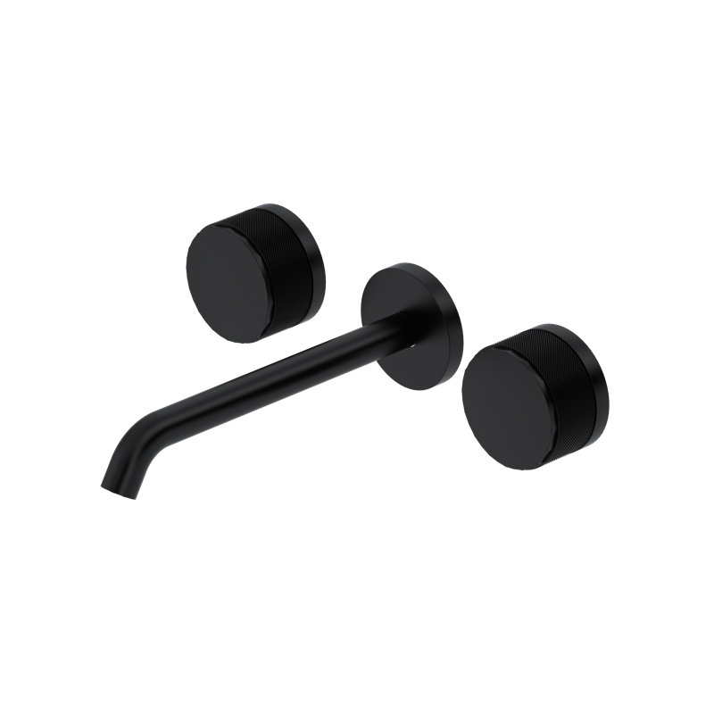 Amahle Wall Mounted Bathroom Faucet, Matte Black