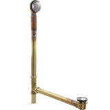 Clearflobrass Toe Tap 1.5" Leg Tub Drain with Overflow