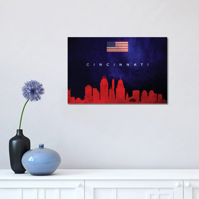 Cincinnati Ohio Skyline by Adrian Baldovino - Wrapped Canvas Print