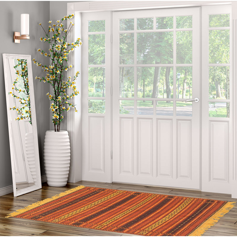 Tapis décoratif en laine de conception unique noué à la main new age kashkoli rouge/jaune/gris 3 pi 4 po x 5 pi 1 po