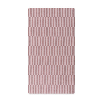 Maroon Stripe Muslin Crib Sheet