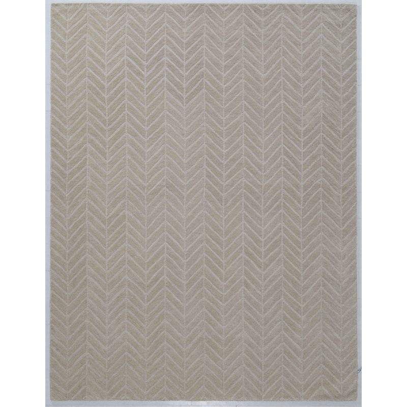 Herringbone Hand Tufted Chevron Area Rug, Rectangle 7'6" x 9'6"