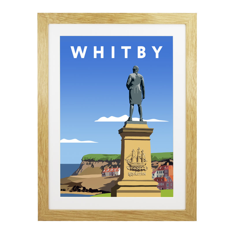 'Whitby 4' by Richard O'Neil - Print, Oak Wood Frame, 43.5 cm H x 33.5 cm W x 2.2 cm D