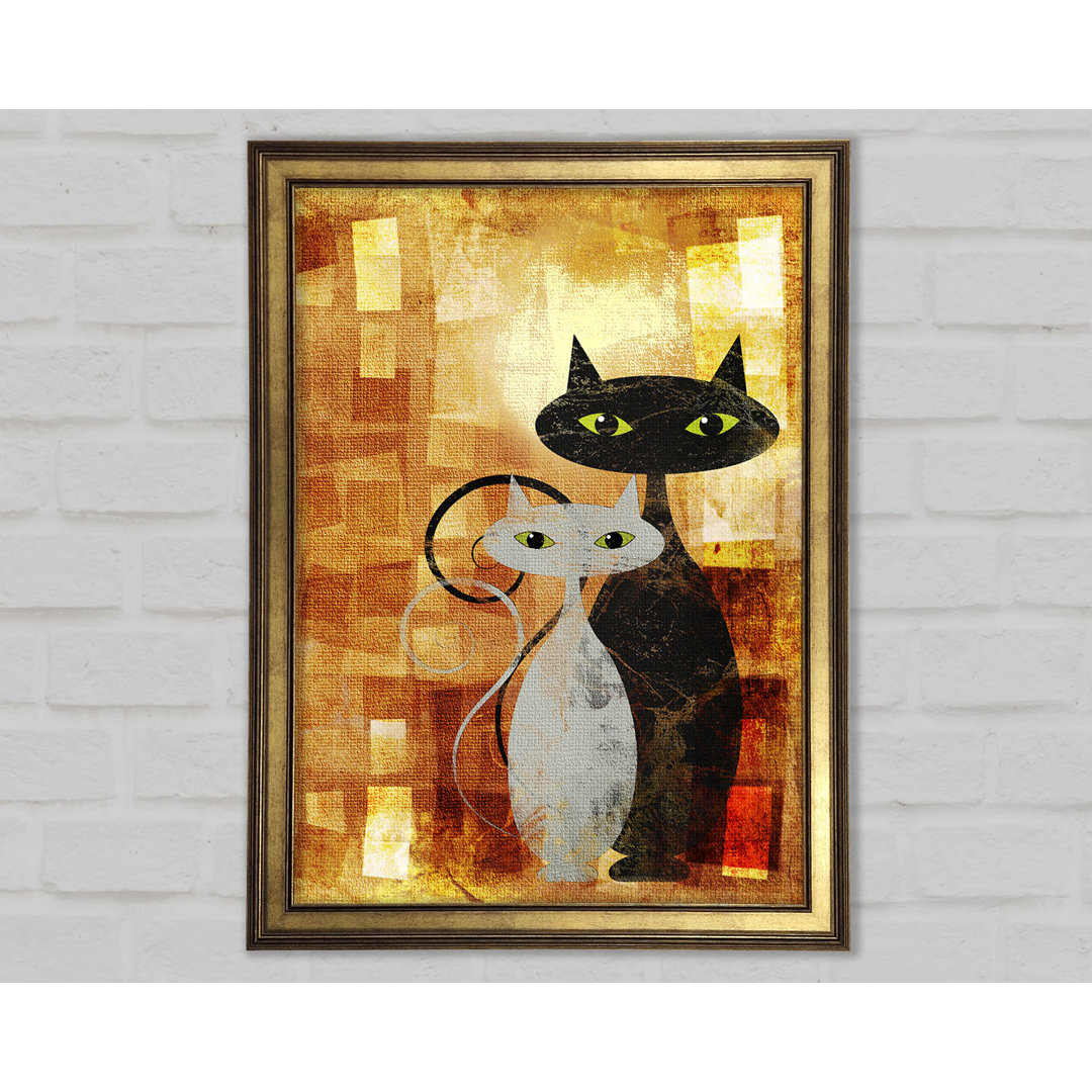 Katzen - Einzelne Bilderrahmen Kunstdrucke