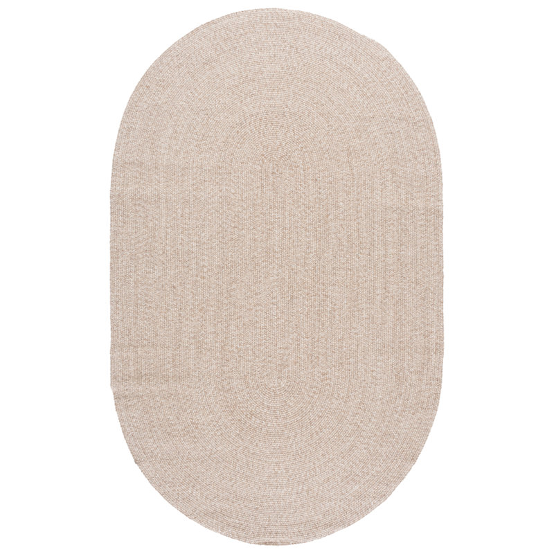Tapis en laine tressée à la main, Ovale 3 pi x 5 pi
