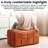 Square Corduroy Woven Design Foot Rest Brown Stable For Standing And Sitting Contemporary Style Primary Living Spaces Wood Frame-1029299735