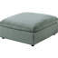Repose-pieds contemporain en velours côtelé 1pc