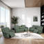 Ensemble de canapé de salon inclinable 3 pièces en velours côtelé de qualité supérieure contemporain et rembourré -1840777519
