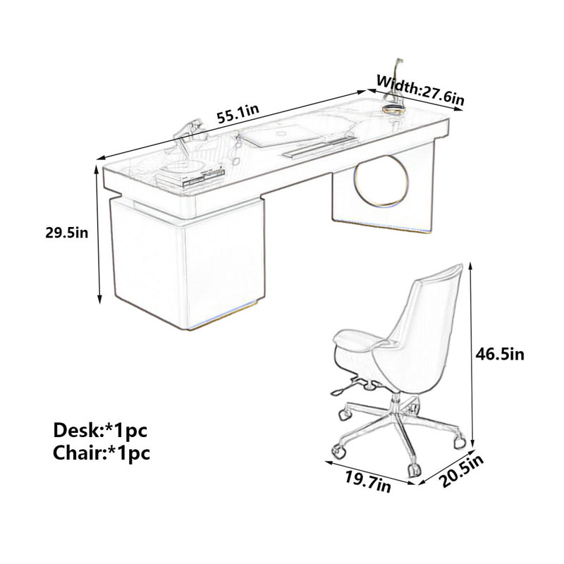 Foxx, 29.5" H x 55.1" W x 27.6" D