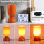 Lampe de table d'appoint en verre orange moderne de 9 po avec gradateur, certifiée cULus pour les tables de chevet de chambre à coucher, les tables d'appoint de salon, les bureaux à domicile ou les décors contemporains-381122355