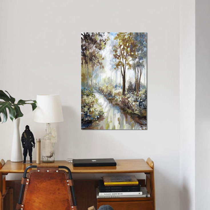 « glenwoods », reproduction sur toile, H 40 po x l 26 po x P 1,5 po, Toile tendue, Pas de tapis