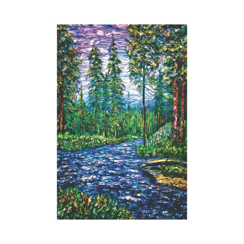 Summer Time Magic II by OLena Art - Wrapped Canvas Painting, 30.48 cm H x 45.72 cm W