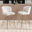 Upholstered Counter Stool with Metal Frame-629728831