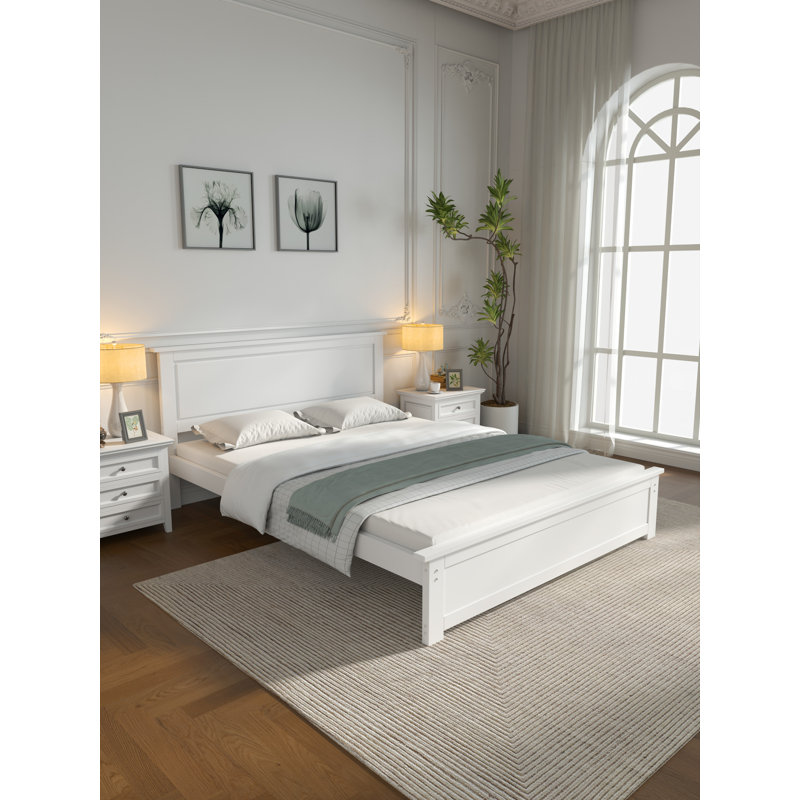 Norlina Solid Wood Bed with Mattress, Double (4'6)