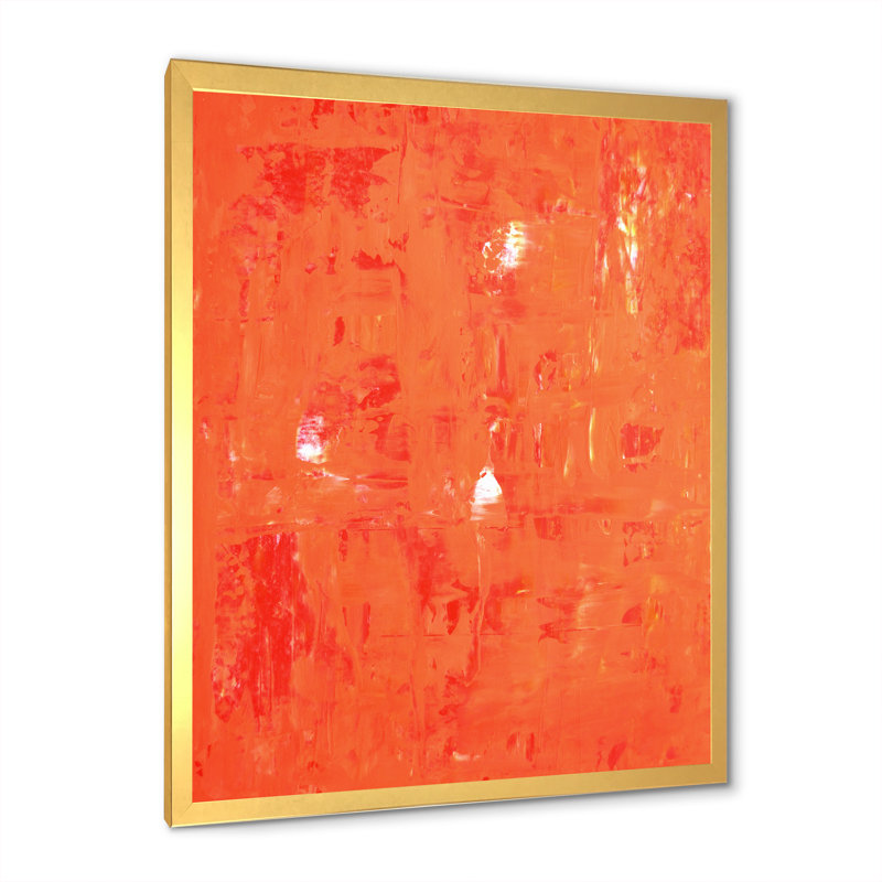 «Colorfields in Shades of Pink and Orange», reproduction de cadre photo sur toile, H 12 po x l 8 po x P 1 po, Cadre doré