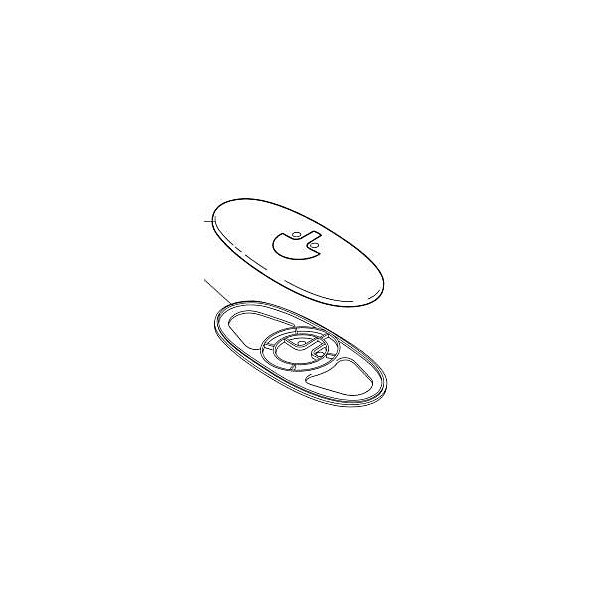 C Spout 3 Hole Bathroom Escutcheon, Chrome