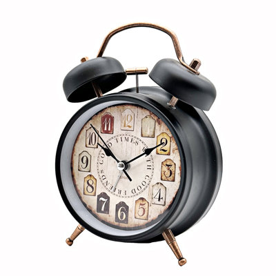Horloge de table en métal à quartz