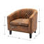 Fauteuils demi-tonneaux Aitan avec accoudoirs rembourrés doux, fauteuils club avec têtes de clous et pieds en bois massif-1909432773