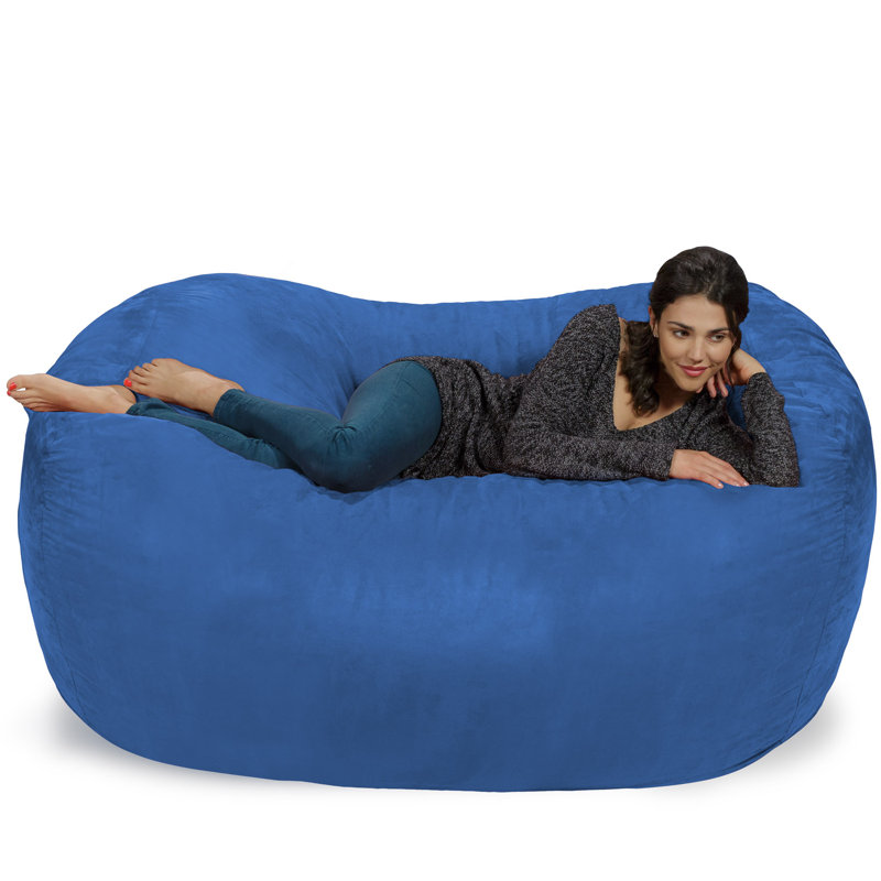 Fauteuil à billes - Fauteuil à billes rond rembourré en mousse à mémoire de forme avec housse amovible et lavable à la machine - Fauteuil à billes avec housse en microfibre douce - Plusieurs tailles et plusieurs tissus lavables à la machine