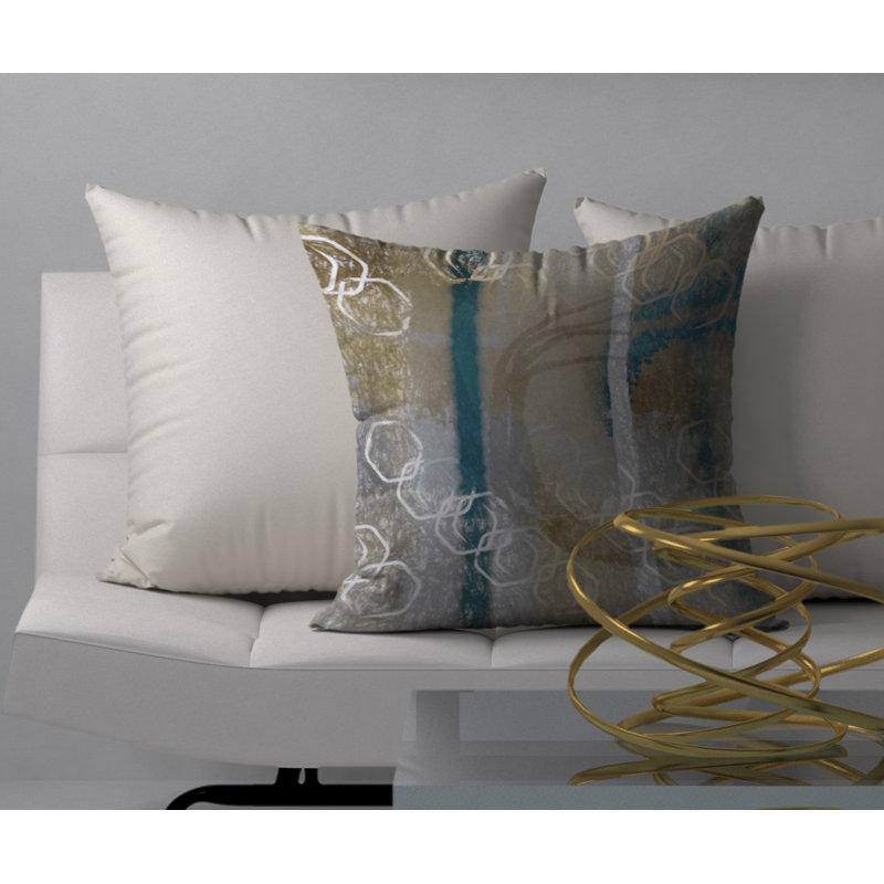 Housse de coussin carrée vive et insert, 18 po x 18 po
