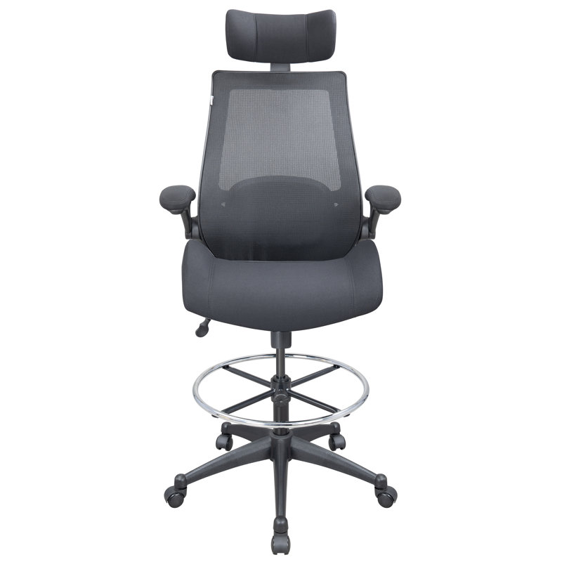Westernport Ergonomic Drafting Chair with Headrest and Lumbar Support