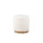 Elegant Ivory 16" Round Ottoman with Hidden Storage Compartment