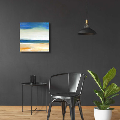 «Seascape 2» par Niki Arden, art mural en verre acrylique, 12 po x 12 po