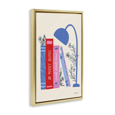 So Many Books Little Time Floating Frame, design by Becky Thorns