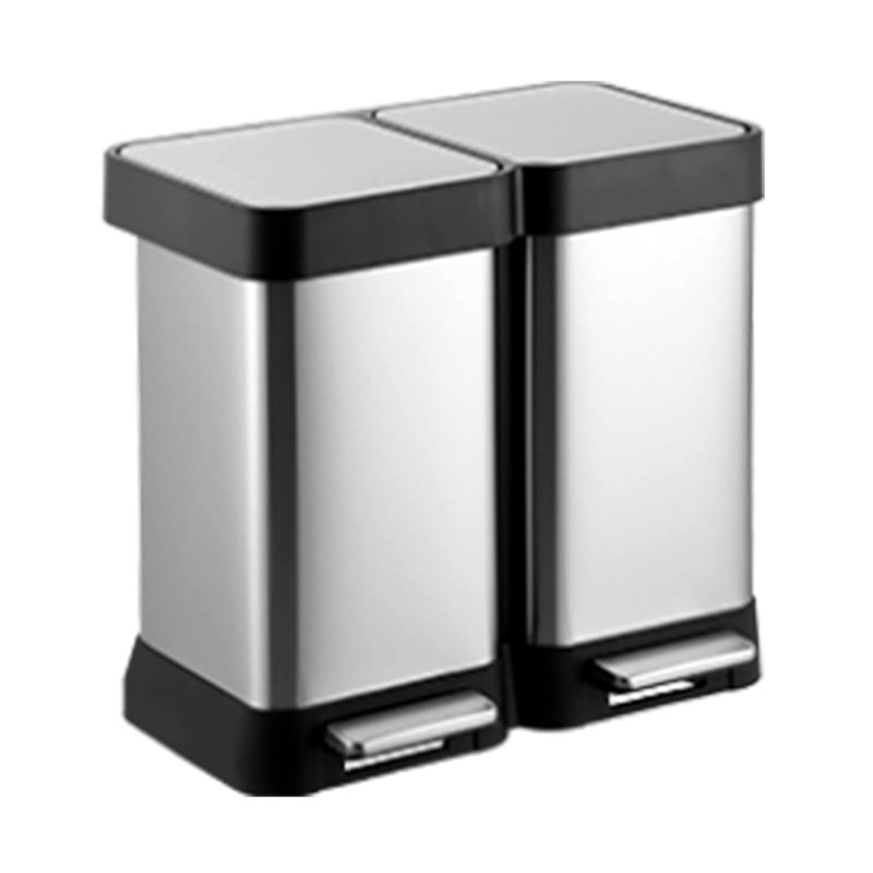 Poubelle double 13 gallons, 24.69" H x 13.46"W x 20.71" D