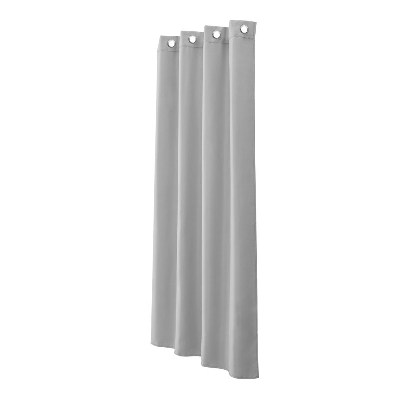 Outdoor Waterproof Patio Curtain, 132cm Width x 274cm Drop, Grey