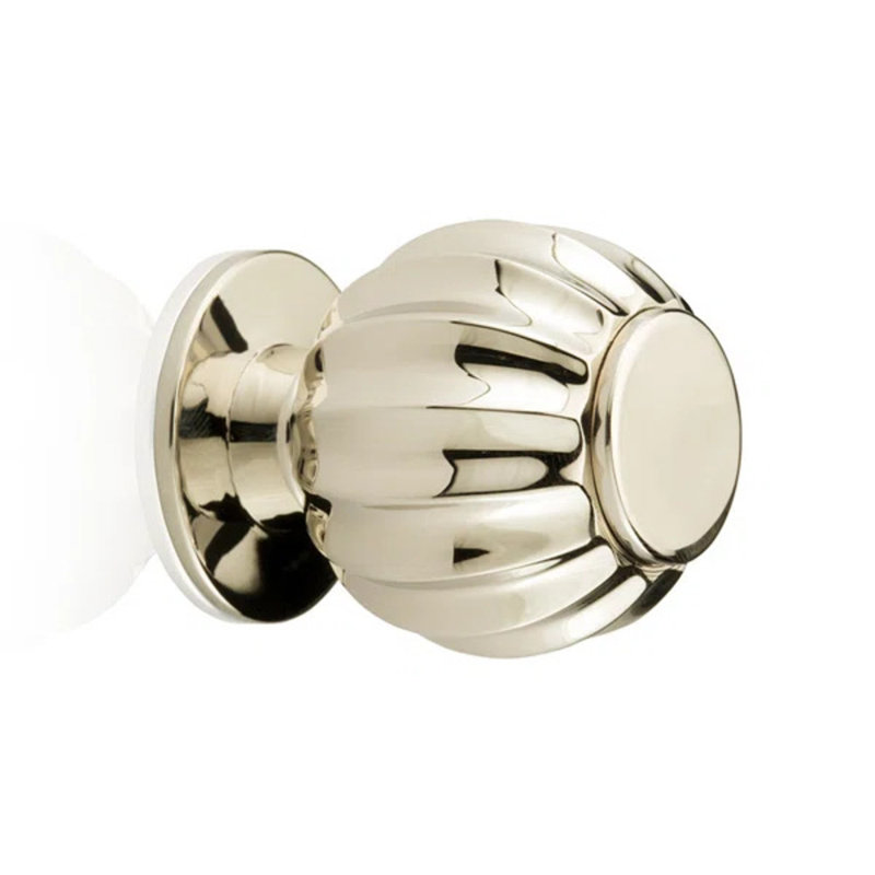 Rivoli Round Knob, 1.26" H x 1.25" W x 1.25" D, Aged Brass