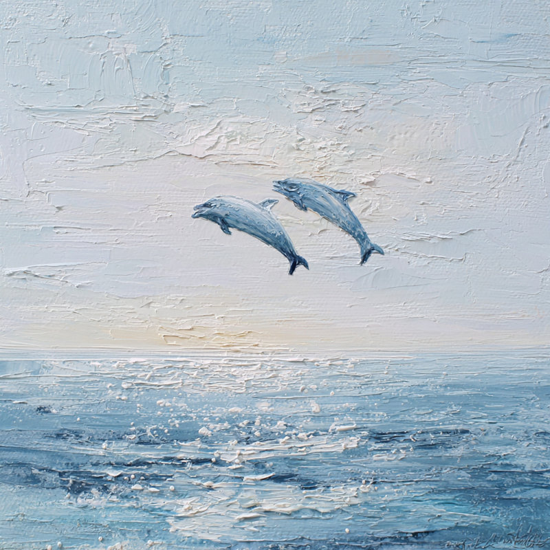 «Dancing Waves», art mural sur toile