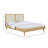 Raenada Mid Century Natural Queen Low Profile Platform Cane Front Bed