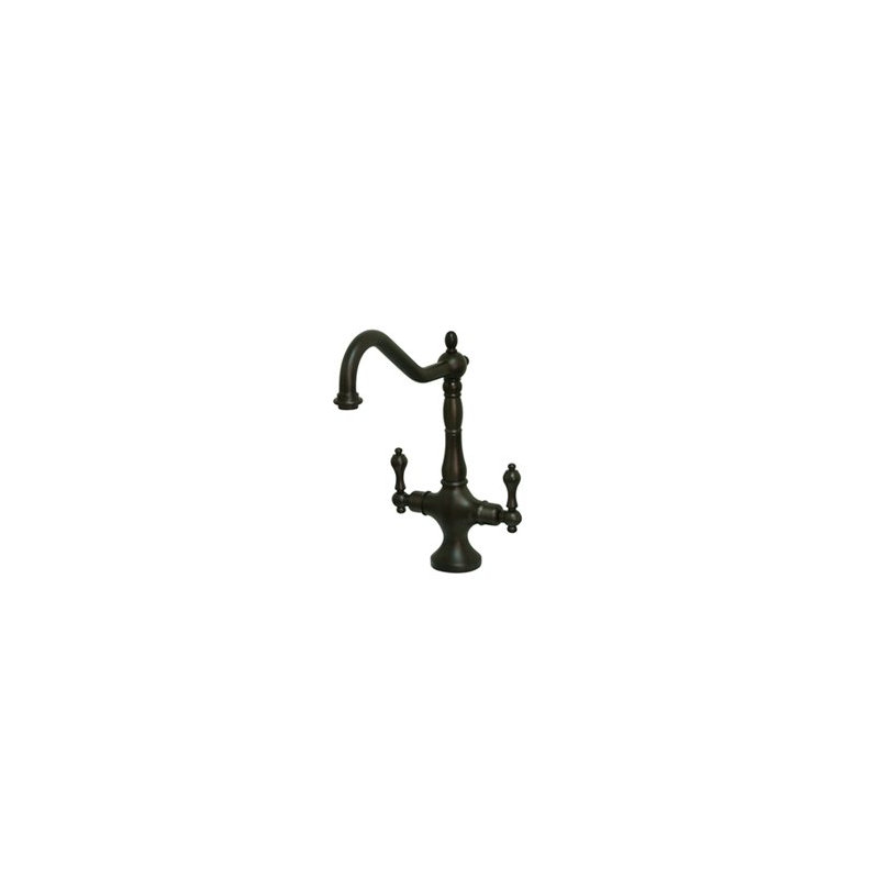 Heritage Double Handle Single Hole Kitchen Faucet, Oil Rubbed Bronze