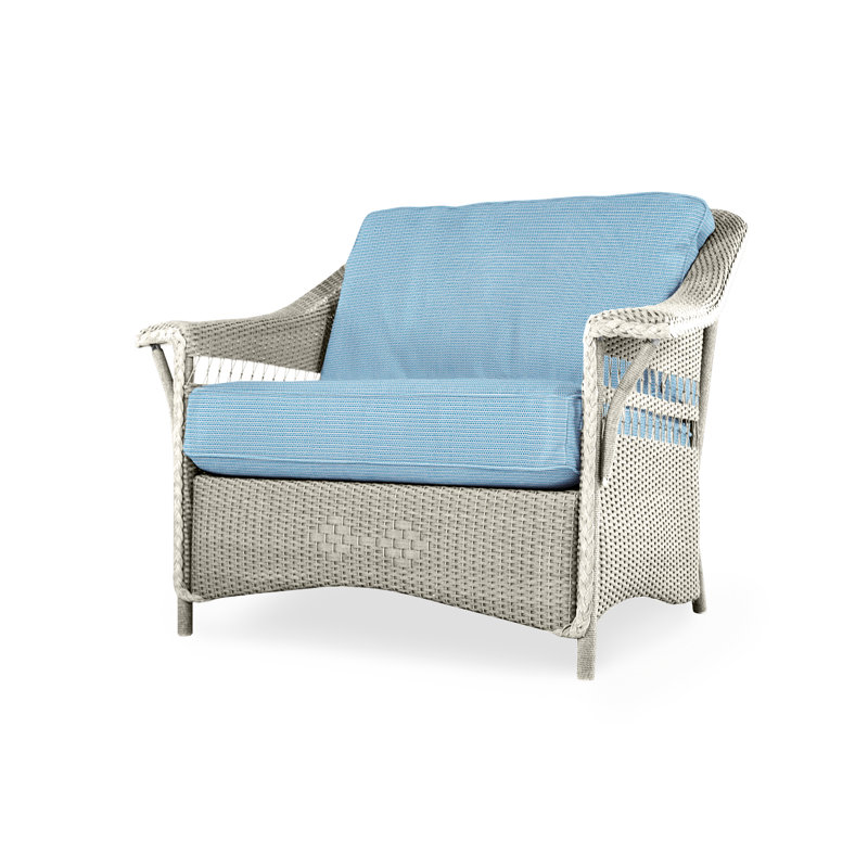 Nantucket Outdoor Lounge Chair, Sandberg Navy, Linen