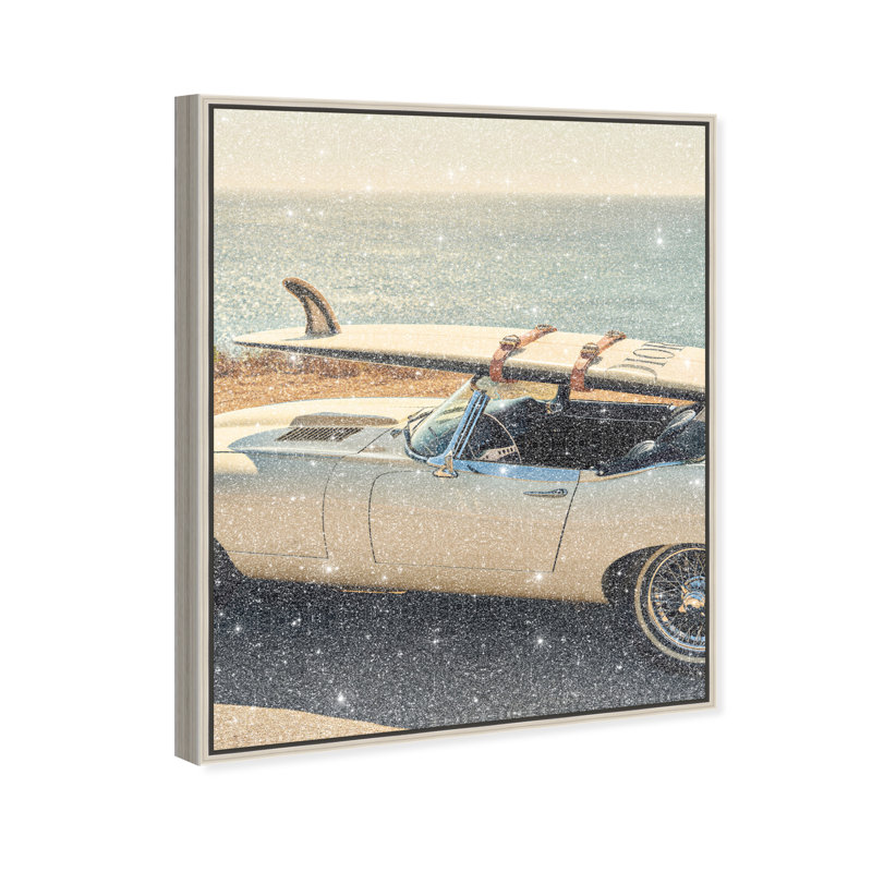 Board on Jaguar II Canvas Transportation Print by Oliver Gal, Black Frame, 16 x 20, 25"H x 31"W, Silver Floater Frame