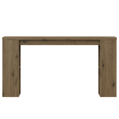 63'' Farmhouse Console Table with Open Shelves, Long Sofa Table with Storage, Accent Wooden Rectangular Entryway Table for Entrance, Hallway, Living R