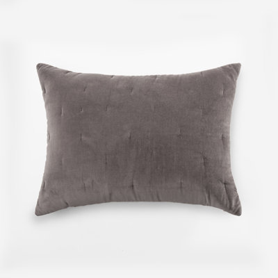 Ronan Pillow Sham, Charcoal, King Size